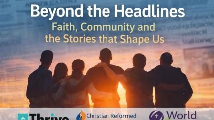 6 individuals arm in arm facing the sunset