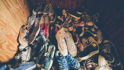 photo courtesy of pexels - https://www.pexels.com/photo/white-converse-all-star-chuck-taylor-high-tops-sneakers-surrounded-by-black-red-and-white-shoes-507251/