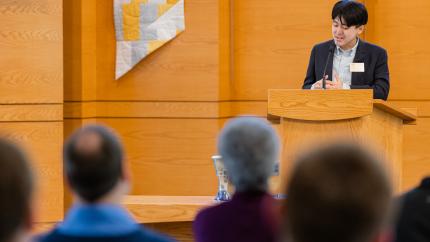 Neulsaem Ha preaching at Calvin Theological Seminary