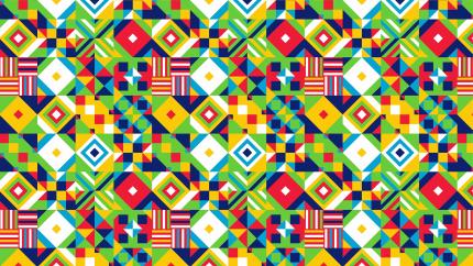 a crazy quilting pattern of many shapes