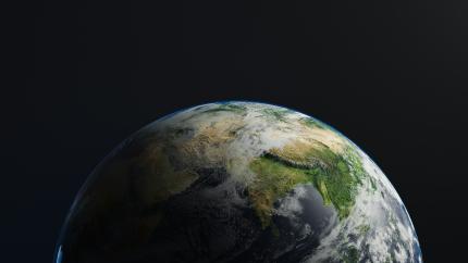 A photo of the earth from space