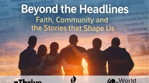 Image of a group of people with the logos of Thrive, World Renew, and the Centre for Public Dialogue. Courtesy of Thrive.