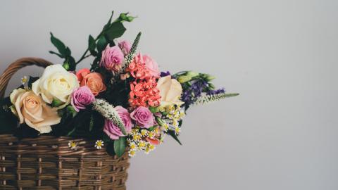 photo courtesy of pexels - https://www.pexels.com/photo/white-pink-rose-on-brown-wicker-basket-near-white-wall-128945/