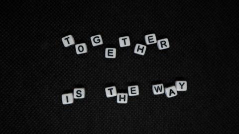 beads that spell out : together is the way