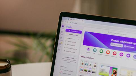 Canva on a laptop screen